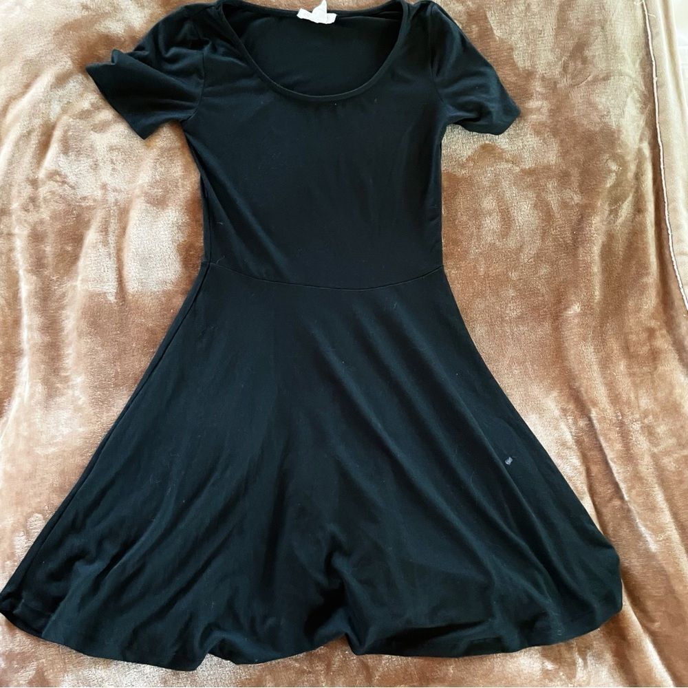 Capella Youth Elegant Black Cap Sleeved Dance Dress - Soft Size S